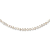 Sterling Silver Rhodium 4-5mm White FWC Pearl Necklace-WBC-QH5311-28