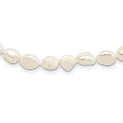 9-10mm White Freshwater Cultured Pearl 64 inch Baroque Endless Necklace-WBC-QH5320