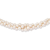 Sterling Silver RH 6-11mm White FWC Pearl 3-strand Grad Necklace-WBC-QH5364-18