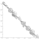 Sterling Silver Polished Sea Life Bracelet-WBC-QH5574-7.25