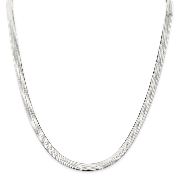 Sterling Silver 7mm Magic Herringbone Chain-WBC-QHB080-18