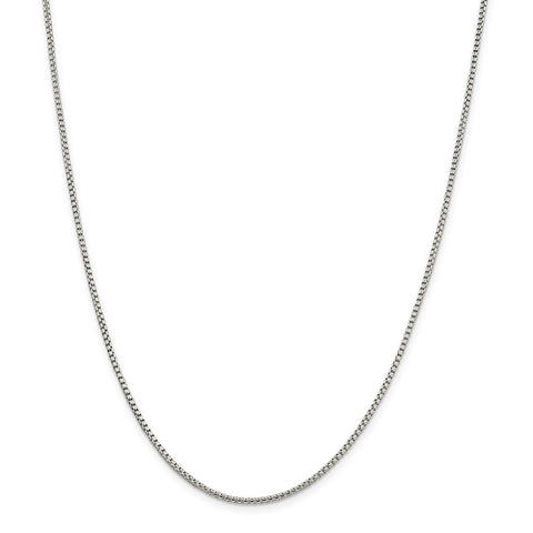 Sterling Silver 1.75mm Round Box Chain-WBC-QHX035-36