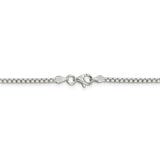 Sterling Silver 2mm Round Box Chain-WBC-QHX040-30