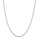 Sterling Silver 2mm Round Box Chain-WBC-QHX040-42