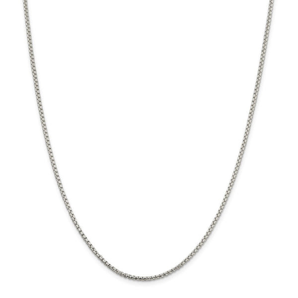 Sterling Silver 2mm Round Box Chain-WBC-QHX040-42