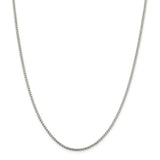 Sterling Silver 2mm Round Box Chain-WBC-QHX040-30