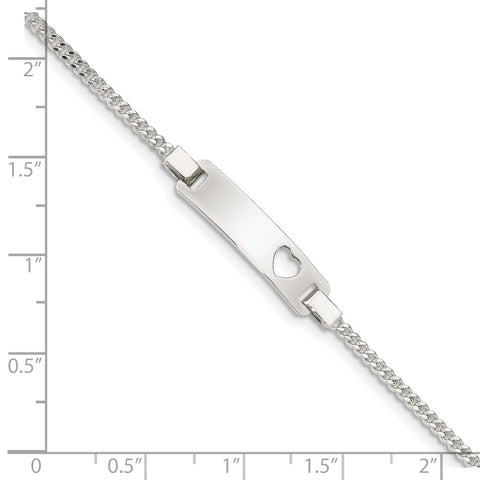 Sterling Silver Adjustable Baby ID Bracelet-WBC-QID166-6