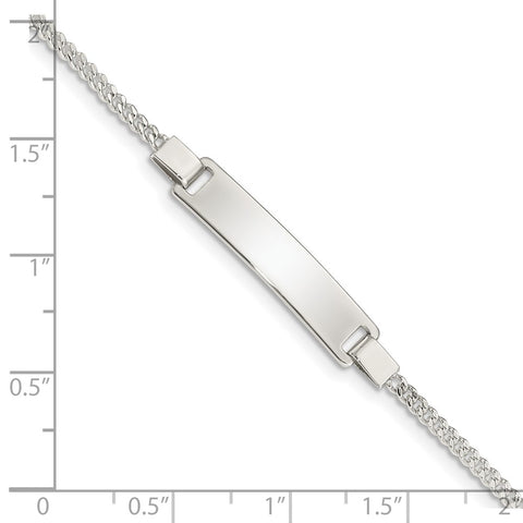 Sterling Silver Adjustable Baby ID Bracelet-WBC-QID167-6
