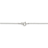 Sterling Silver 1mm Beaded Chain Anklet-WBC-QK25-9