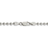 Sterling Silver 4mm Beaded Chain-WBC-QK29-24