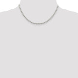 Sterling Silver 4mm Beaded Chain-WBC-QK29-16