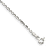 Sterling Silver 1.5mm Fancy Beaded Chain Anklet-WBC-QK30-10
