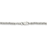 Sterling Silver 3mm Beads on Box Chain-WBC-QK32-20