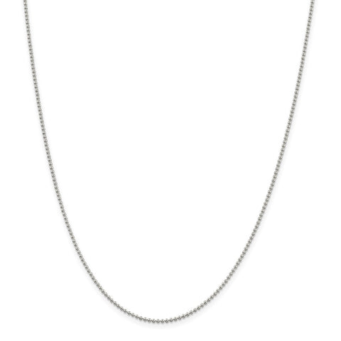 Sterling Silver 1.5mm Beaded Chain-WBC-QK81-26