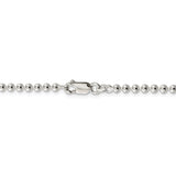 Sterling Silver 3mm Beaded Chain-WBC-QK83-24