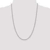 Sterling Silver 3mm Beaded Chain-WBC-QK83-24