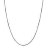 Sterling Silver 3mm Beaded Chain-WBC-QK83-20
