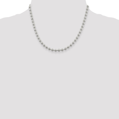 Sterling Silver 5mm Beaded Chain-WBC-QK84-18