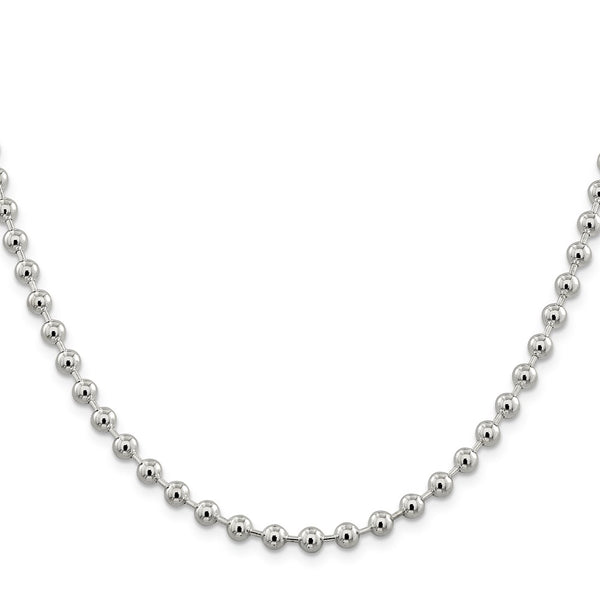 Sterling Silver 5mm Beaded Chain-WBC-QK84-24
