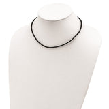 Sterling Silver 2mm Black Satin Necklace-WBC-QK98-16
