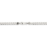 Sterling Silver 4.5mm Flat Curb Chain-WBC-QLB120-26