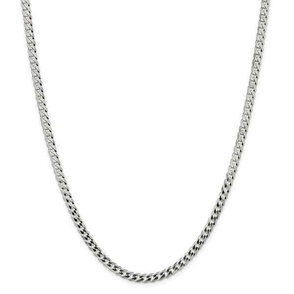 Sterling Silver 4.5mm Flat Curb Chain-WBC-QLB120-30