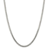 Sterling Silver 4.5mm Flat Curb Chain-WBC-QLB120-26