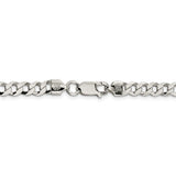 Sterling Silver 5.75mm Flat Curb Chain-WBC-QLB150-18