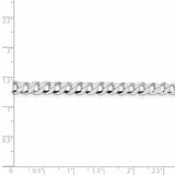 Sterling Silver 5.75mm Flat Curb Chain-WBC-QLB150-26