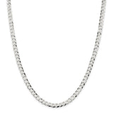 Sterling Silver 5.75mm Flat Curb Chain-WBC-QLB150-16