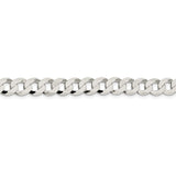 Sterling Silver 8mm Flat Curb Chain-WBC-QLB200-20