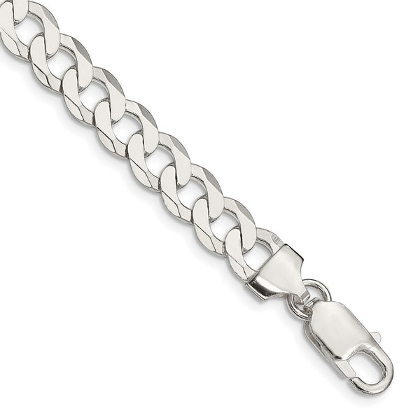 Sterling Silver 8mm Flat Curb Chain-WBC-QLB200-9