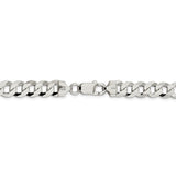 Sterling Silver 8.5mm Flat Curb Chain-WBC-QLB220-9