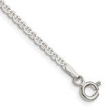 Sterling Silver 2.25mm Flat Anchor Chain Anklet-WBC-QLFA050-10