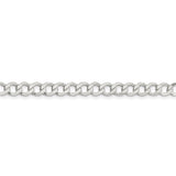 Sterling Silver 5.3mm Semi-solid Flat Curb Chain-WBC-QLFB120-20
