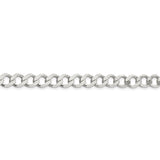 Sterling Silver 8.1mm Semi-solid Flat Curb Chain-WBC-QLFB180-18