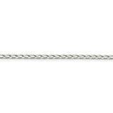 Sterling Silver 2.8mm Open Elongated Link Chain Anklet-WBC-QLL080-9