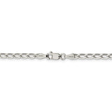 Sterling Silver 3.2mm Open Elongated Link Chain-WBC-QLL100-24