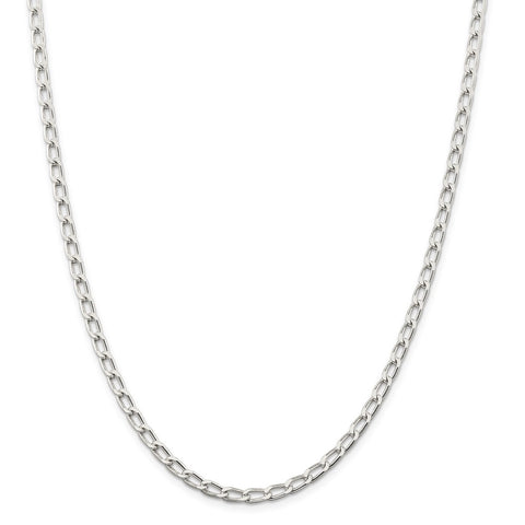 Sterling Silver 4.3mm Open Elongated Link Chain-WBC-QLL120-20