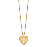 1/20 Gold Filled 20mm Cross & Footprint Heart Locket Necklace-WBC-QLS279-18