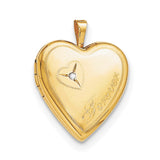 1/20 Gold Filled 20mm Diamond in Heart Forever Heart Locket Necklace-WBC-QLS285-18