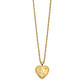 1/20 Gold Filled 16mm Footprints Heart Locket Necklace-WBC-QLS288-18