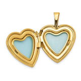 1/20 Gold Filled 16mm Footprints Heart Locket Necklace-WBC-QLS288-18