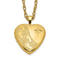 1/20 Gold Filled 16mm Footprints Heart Locket Necklace-WBC-QLS288-18