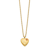 1/20 Gold Filled 16mm Enameled Flower I Love You Heart Locket Necklace-WBC-QLS292-18