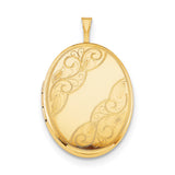 1/20 Gold Filled 26mm Swirled Oval Locket Necklace-WBC-QLS295-18