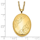 1/20 Gold Filled 26mm Swirled Oval Locket Necklace-WBC-QLS295-18