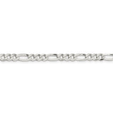 Sterling Silver 4.5mm Lightweight Flat Figaro Chain-WBC-QMB120-28