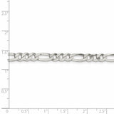 Sterling Silver 5.5mm Lightweight Flat Figaro Chain-WBC-QMB150-26