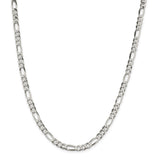 Sterling Silver 5.5mm Lightweight Flat Figaro Chain-WBC-QMB150-20